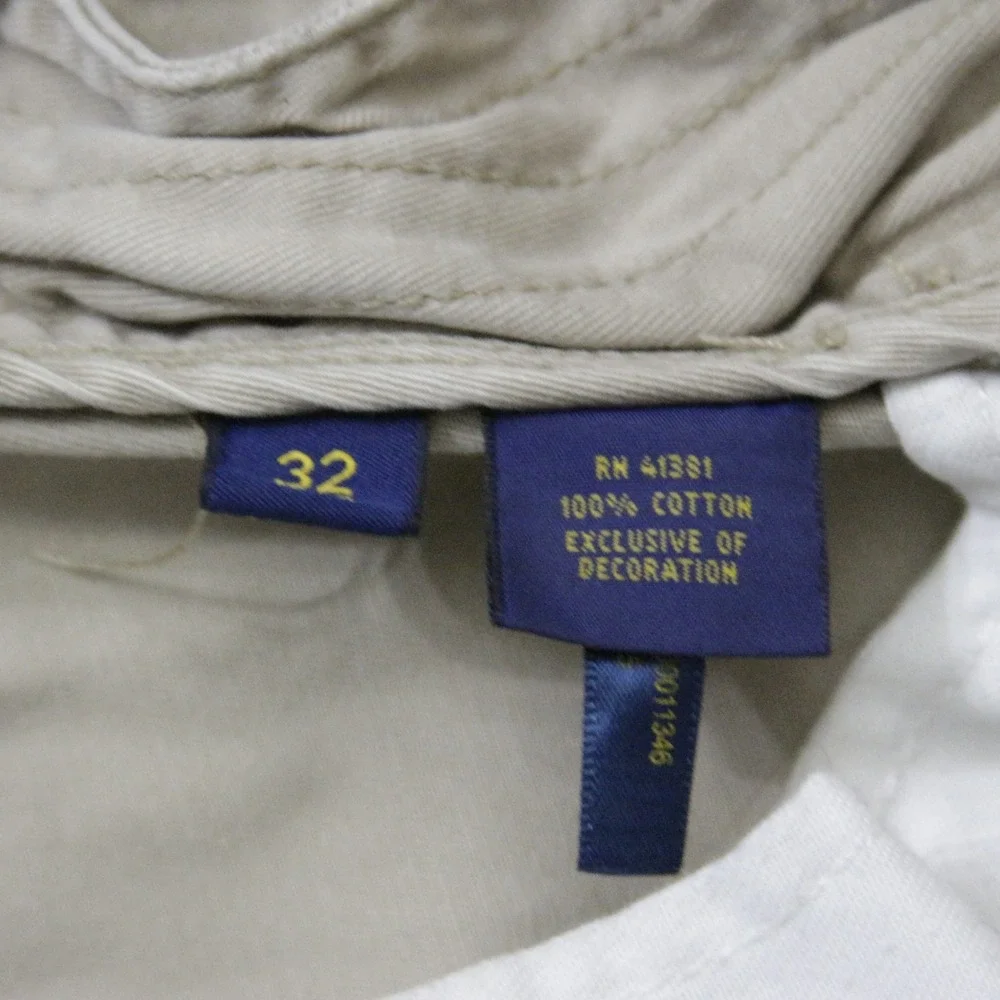 Polo‎ Ralph Lauren Mens Chino Shorts Khaki Size 32 Flat Front Casual